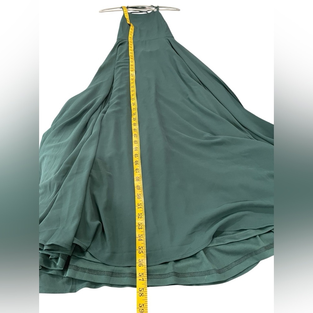 Lulus Strappy To Be Here Forest Green Lace-Up Maxi Dress Size L - Picture 13 of 16